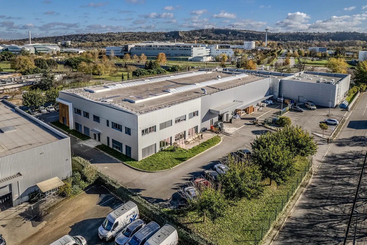 vue aerienne site vectura diversification toulouse oncopole commerces et activites